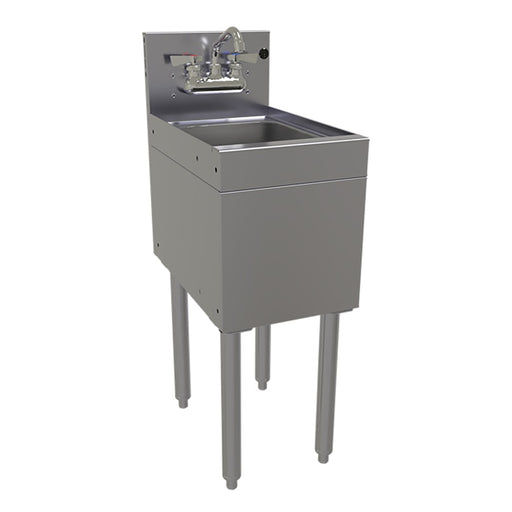 Glastender SWA-12 Underbar Dump Sink w/ 9 1/4"L x 11 1/2"W x 6"D Bowl - Faucet-cityfoodequipment.com