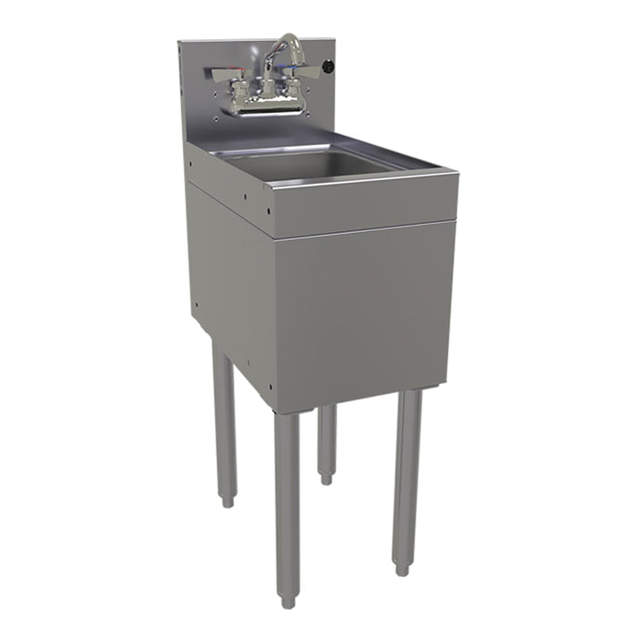Glastender SWA-12 Underbar Dump Sink w/ 9 1/4"L x 11 1/2"W x 6"D Bowl - Faucet-cityfoodequipment.com