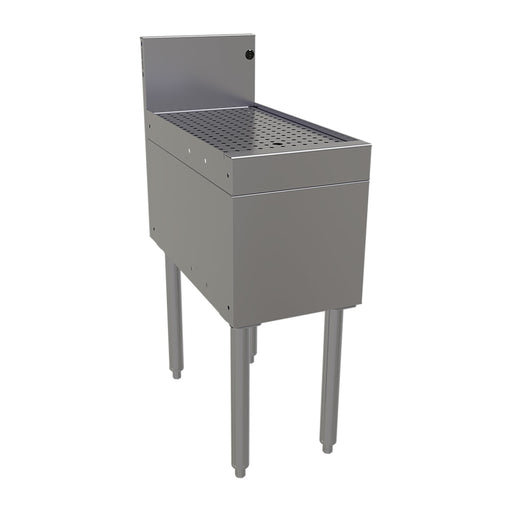 Glastender DBB-12 Main Line Underbar Freestanding Drainboard w/ 7" Backsplash - 12"W x 24"D x 37"H-cityfoodequipment.com