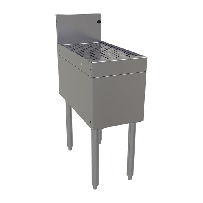 Glastender DBB-12 Main Line Underbar Freestanding Drainboard w/ 7" Backsplash - 12"W x 24"D x 37"H-cityfoodequipment.com