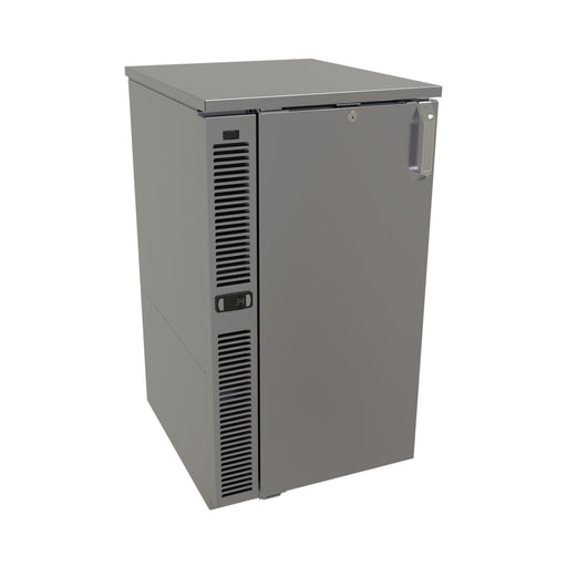 Glastender C1SB20 20" Bar Refrigerator - 1 Swinging Solid Door, Black, 120v-cityfoodequipment.com