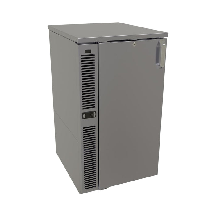 Glastender C1SB20 20" Bar Refrigerator - 1 Swinging Solid Door, Black, 120v-cityfoodequipment.com