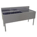 Glastender TSB-60L-S 60" 3 Compartment Sink w/ 11"L x 14"W Bowls, 10 1/4" Deep-cityfoodequipment.com