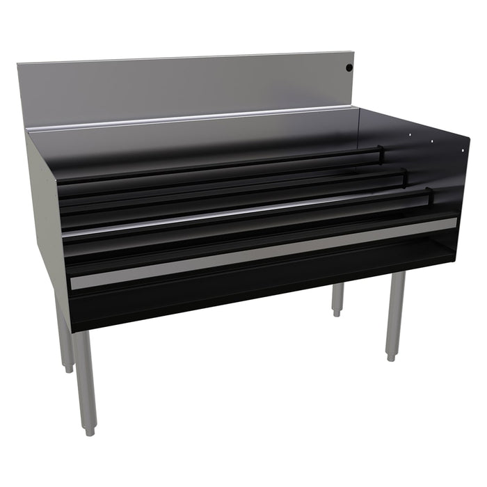 Glastender LDB-42 4 Level Raised Liquor Display - Holds 40 Bottles, 7" Backsplash, 42" x 24"-cityfoodequipment.com