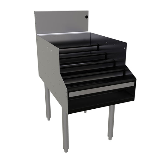 Glastender LDB-18S 5 Level Raised Liquor Display - Holds 20 Bottles, 7" Backsplash, 18" x 29"-cityfoodequipment.com