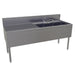 Glastender TSB-66R-S 66" 3 Compartment Sink w/ 11"L x 14"W Bowls, 10 1/4" Deep-cityfoodequipment.com