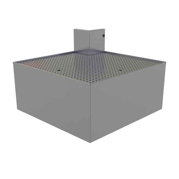 Glastender COLB Main Line Underbar Corner Drainboard w/ 7" Backsplash - 30"W x 30"D-cityfoodequipment.com