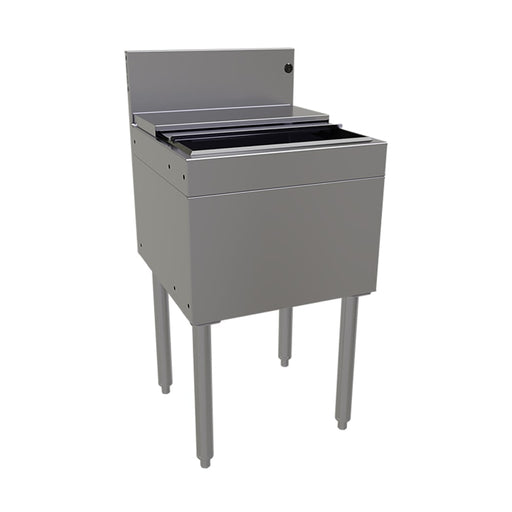 Glastender IBA-18 18" Main Line Ice Bin w/ 50 lb Ice Bin, Stainless Steel-cityfoodequipment.com