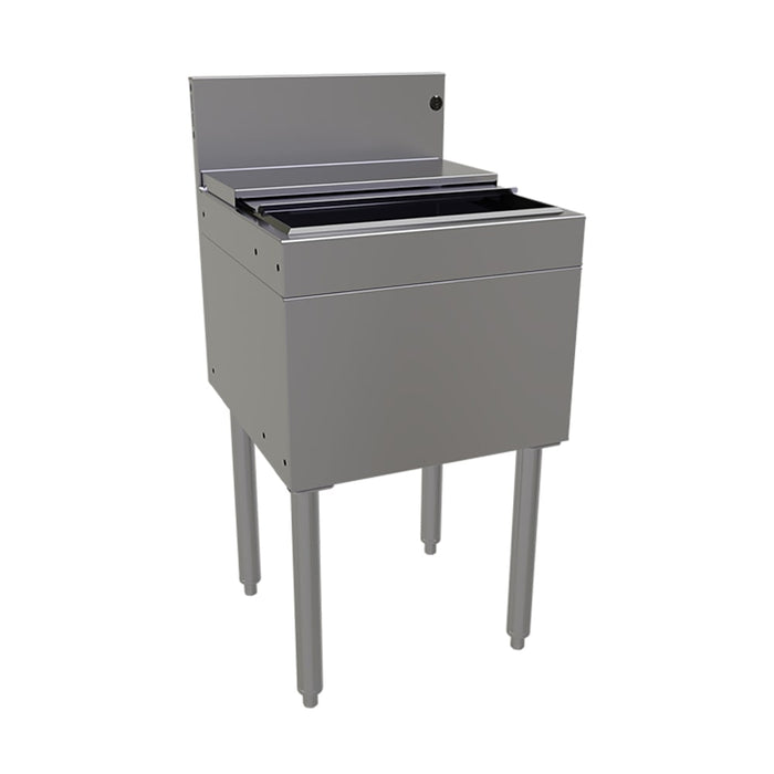 Glastender IBA-18 18" Main Line Ice Bin w/ 50 lb Ice Bin, Stainless Steel-cityfoodequipment.com