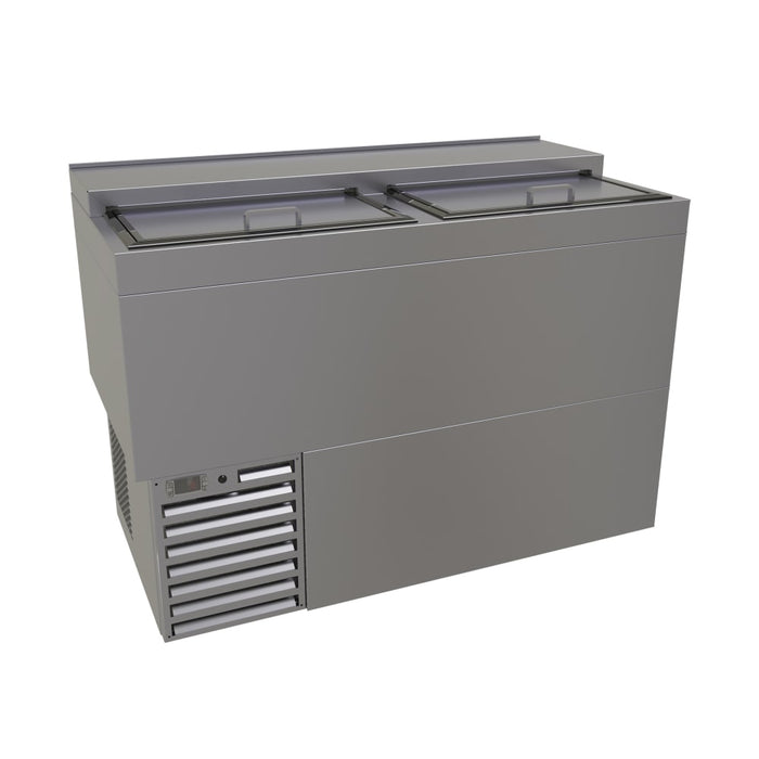 Glastender MF48-S 2 Section Glass Chiller w/ 147 Mug Capacity - Stainless, 120v-cityfoodequipment.com