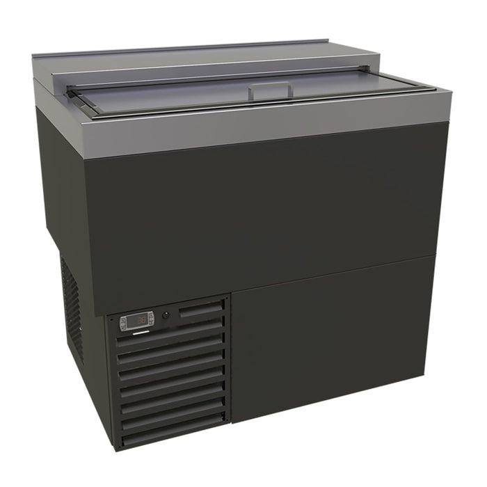 Glastender MF36-B 1 Section Glass Chiller w/ 87 Mug Capacity - Black, 120v-cityfoodequipment.com