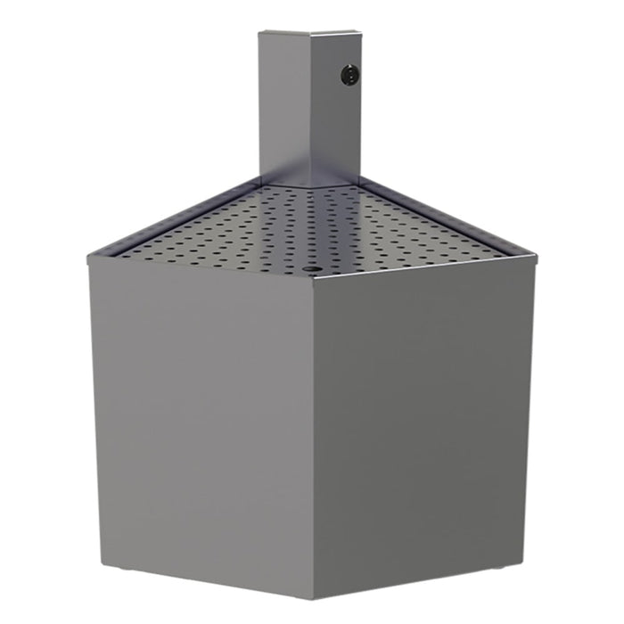 Glastender COWA-45 Main Line Underbar Corner Drainboard w/ 7" Backsplash - 19"W x 19"D-cityfoodequipment.com