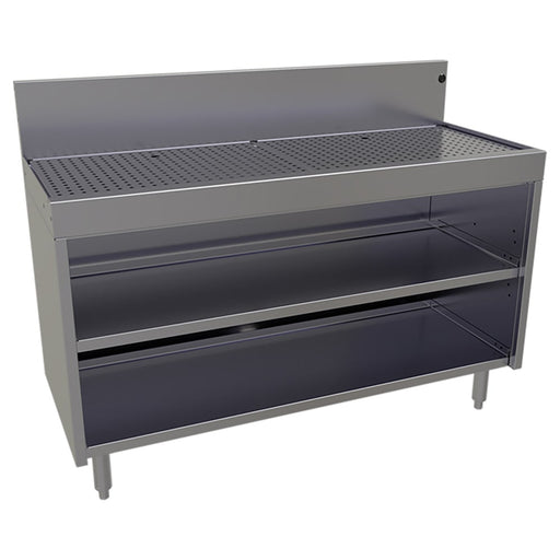 Glastender DBCA-48-LD Main Line Underbar Freestanding Drainboard Cabinet w/ 7" Backsplash - 48"W x 19"D x 37"H-cityfoodequipment.com