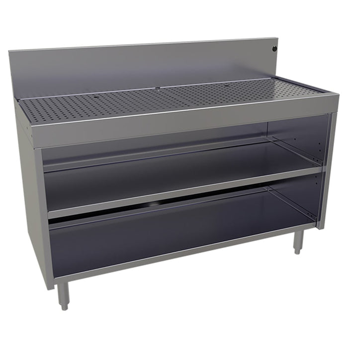 Glastender DBCA-48-LD Main Line Underbar Freestanding Drainboard Cabinet w/ 7" Backsplash - 48"W x 19"D x 37"H-cityfoodequipment.com