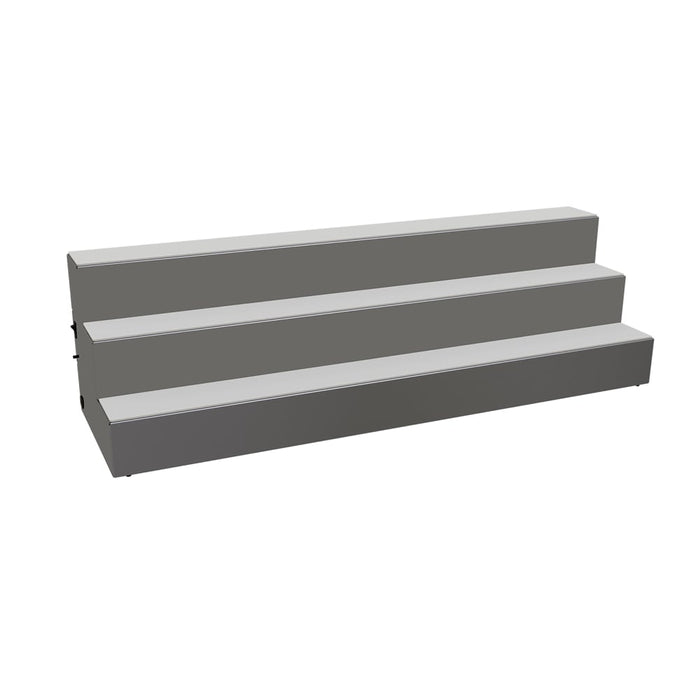 Glastender LLD3-42 3 Level Raised Liquor Display - Holds 30 Bottles, 42" x 12"-cityfoodequipment.com