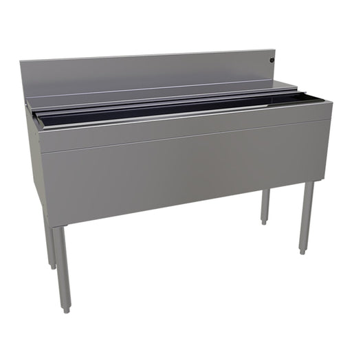Glastender IBA-48-CP10 48" Main Line Ice Bin w/ 134 lb Ice Bin & 10 Circuit Cold Plate, Stainless Steel-cityfoodequipment.com