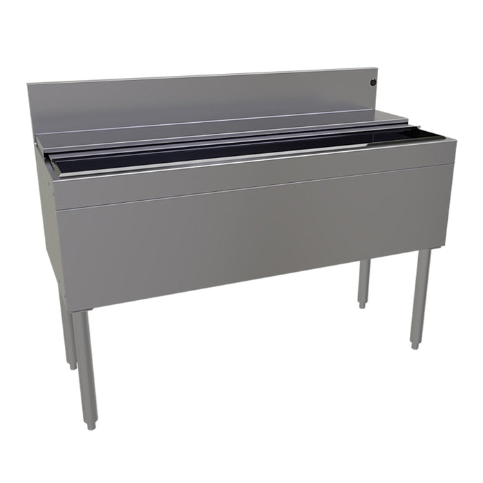 Glastender IBA-48-CP10 48" Main Line Ice Bin w/ 134 lb Ice Bin & 10 Circuit Cold Plate, Stainless Steel-cityfoodequipment.com