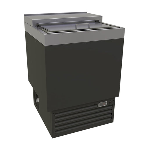 Glastender MF24-B2 1 Section Glass Chiller w/ 55 Mug Capacity - Black, 120v-cityfoodequipment.com