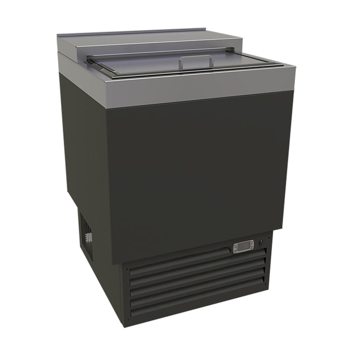 Glastender MF24-B2 1 Section Glass Chiller w/ 55 Mug Capacity - Black, 120v-cityfoodequipment.com