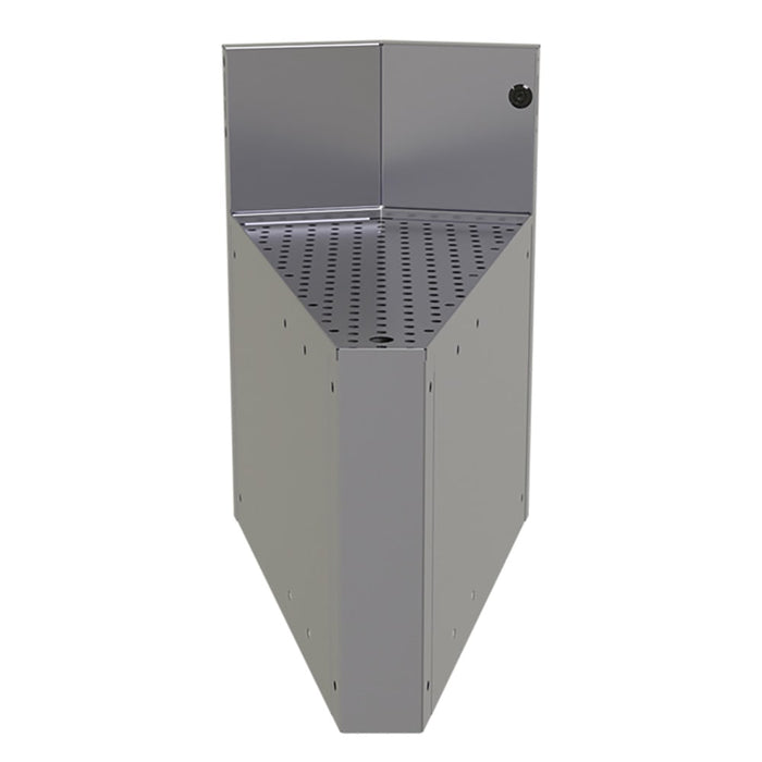 Glastender CIWB-25 Main Line Underbar Corner Drainboard w/ 7" Backsplash - 14"W x 24"D-cityfoodequipment.com