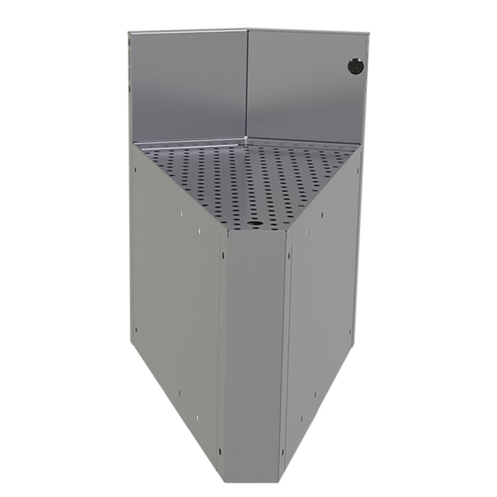 Glastender CIWB-30 Main Line Underbar Corner Drainboard w/ 7" Backsplash - 16"W x 24"D-cityfoodequipment.com