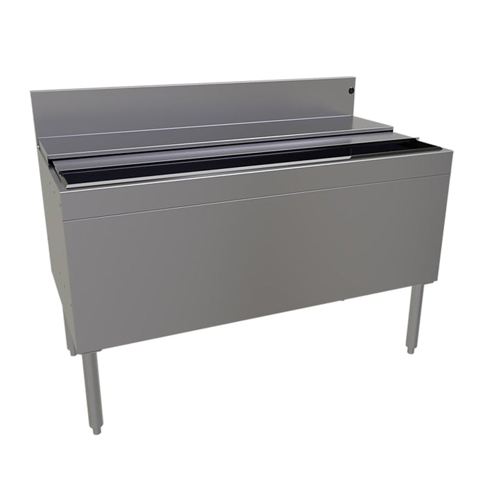 Glastender IBB-48-CP10-ED 48" Main Line Ice Bin w/ 235 lb Ice Bin & 10 Circuit Cold Plate, Stainless Steel-cityfoodequipment.com