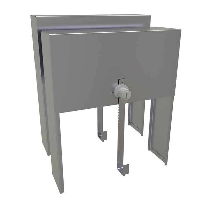 Glastender DSRC-12 12" Locking Cover for Double Tier Speed Rail - Stainless-cityfoodequipment.com