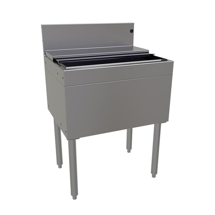 Glastender IBB-24-CP10-ED 24" Main Line Ice Bin w/ 117 lb Ice Bin & 10 Circuit Cold Plate, Stainless Steel-cityfoodequipment.com
