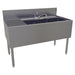 Glastender TSB-48R-S 48" 3 Compartment Sink w/ 11"L x 14"W Bowls, 10 1/4" Deep-cityfoodequipment.com
