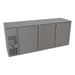 Glastender C1FB84 84" Bar Refrigerator - 3 Swinging Solid Doors, Black, 120v-cityfoodequipment.com