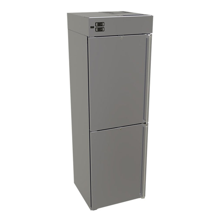 Glastender C2TH24H 24" Two Section Wine Cooler w/ (2) Zones - 138 Bottle Capacity, 120v-cityfoodequipment.com