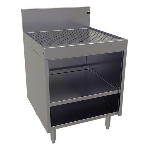 Glastender DBCB-24-LD Main Line Underbar Freestanding Drainboard Cabinet w/ 7" Backsplash - 24"W x 24"D x 37"H-cityfoodequipment.com