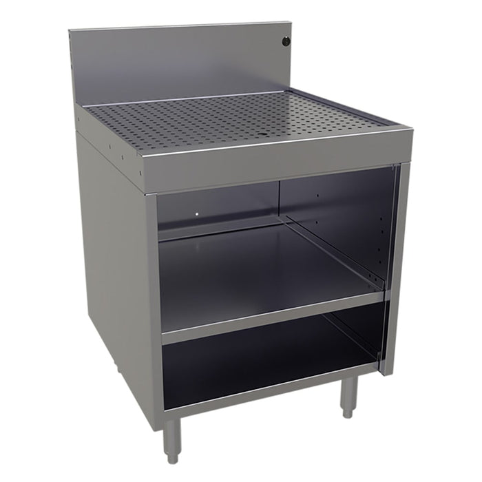 Glastender DBCB-24-LD Main Line Underbar Freestanding Drainboard Cabinet w/ 7" Backsplash - 24"W x 24"D x 37"H-cityfoodequipment.com