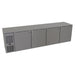 Glastender C1FL108 108" Bar Refrigerator - 4 Swinging Solid Doors, Black, 120v-cityfoodequipment.com