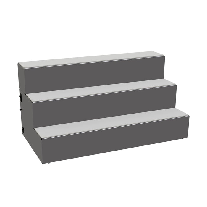 Glastender LLD3-24 3 Level Raised Liquor Display - Holds 18 Bottles, 24" x 12"-cityfoodequipment.com