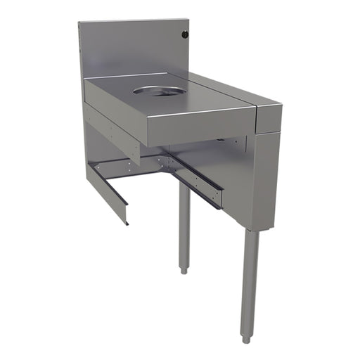 Glastender DWB-15R Main Line Underbar Trash Station - 15"W x 24"D, Stainless Steel-cityfoodequipment.com