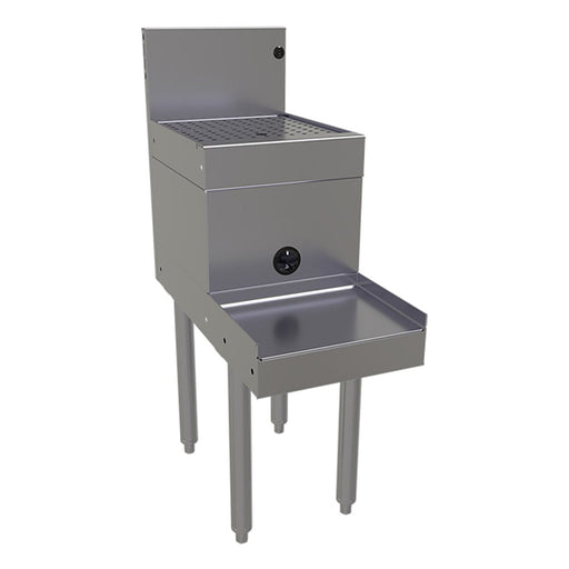 Glastender DBSA-12 12" Main Line Underbar Blender Station w/ Drainboard - 7" Backsplash-cityfoodequipment.com
