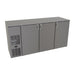 Glastender C1FB72 72" Bar Refrigerator - 3 Swinging Solid Doors, Black, 120v-cityfoodequipment.com