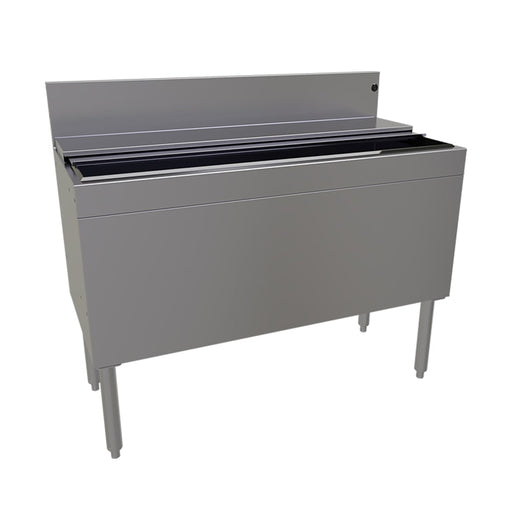 Glastender IBA-42-CP10-ED 42" Main Line Ice Bin w/ 162 lb Ice Bin & 10 Circuit Cold Plate, Stainless Steel-cityfoodequipment.com
