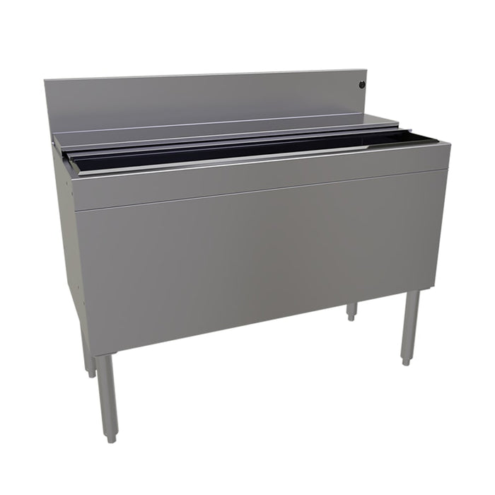 Glastender IBA-42-CP10-ED 42" Main Line Ice Bin w/ 162 lb Ice Bin & 10 Circuit Cold Plate, Stainless Steel-cityfoodequipment.com