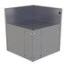 Glastender CIR-19/19 Main Line Underbar Corner Drainboard w/ 7" Backsplash - 19"W x 19"D-cityfoodequipment.com