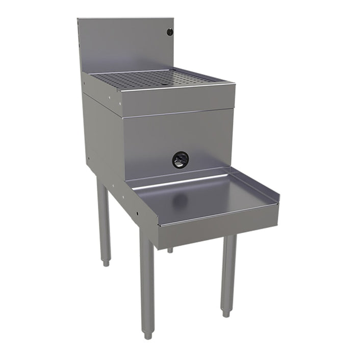 Glastender DBSB-14 14" Main Line Underbar Blender Station w/ Drainboard - 7" Backsplash-cityfoodequipment.com
