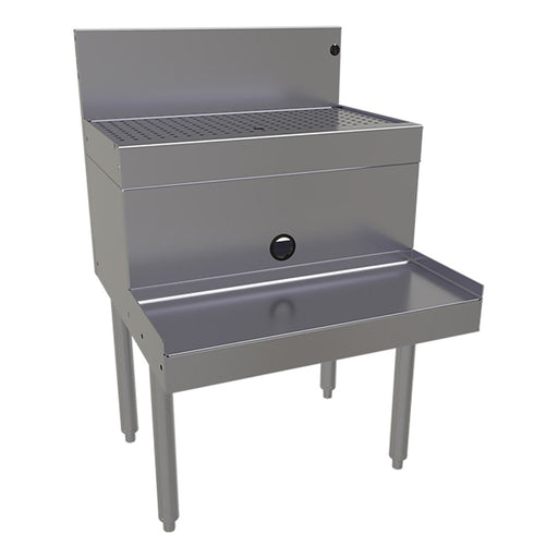 Glastender DBSA-24 24" Main Line Underbar Blender Station w/ Drainboard - 7" Backsplash-cityfoodequipment.com