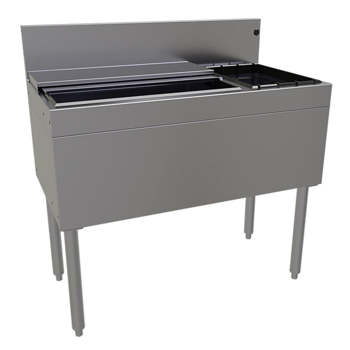 Glastender CBA-36R 36" Main Line Cocktail Station w/ 67 lb Ice Bin, Stainless Steel-cityfoodequipment.com