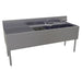 Glastender FSB-72R-S 72" 4 Compartment Sink w/ 11"L x 14"W Bowl, 10 1/4" Deep-cityfoodequipment.com