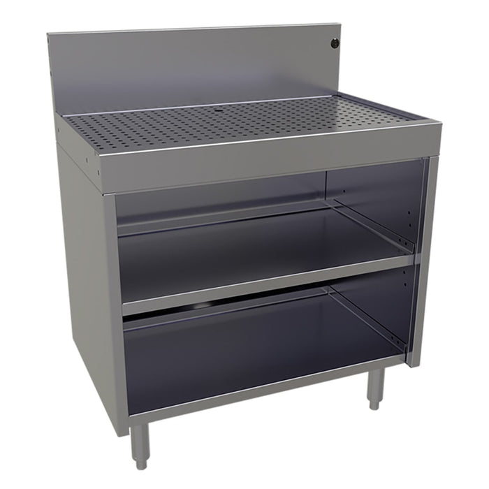Glastender DBCA-30-LD Main Line Underbar Freestanding Drainboard Cabinet w/ 7" Backsplash - 30"W x 19"D x 37"H-cityfoodequipment.com