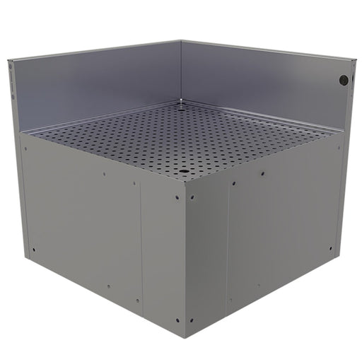 Glastender CIR-24/24 Main Line Underbar Corner Drainboard w/ 7" Backsplash - 24"W x 24"D-cityfoodequipment.com
