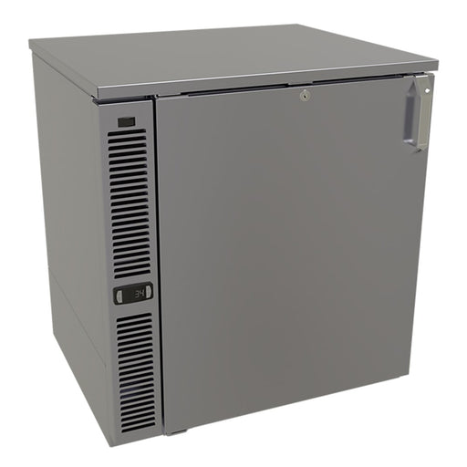 Glastender C1SL28 28" Bar Refrigerator - 1 Swinging Solid Door, Black, 120v-cityfoodequipment.com