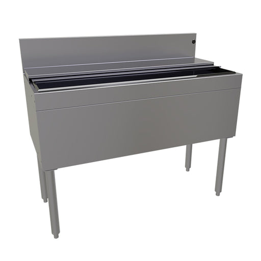 Glastender IBA-42 42" Main Line Ice Bin w/ 117 lb Ice Bin, Stainless Steel-cityfoodequipment.com