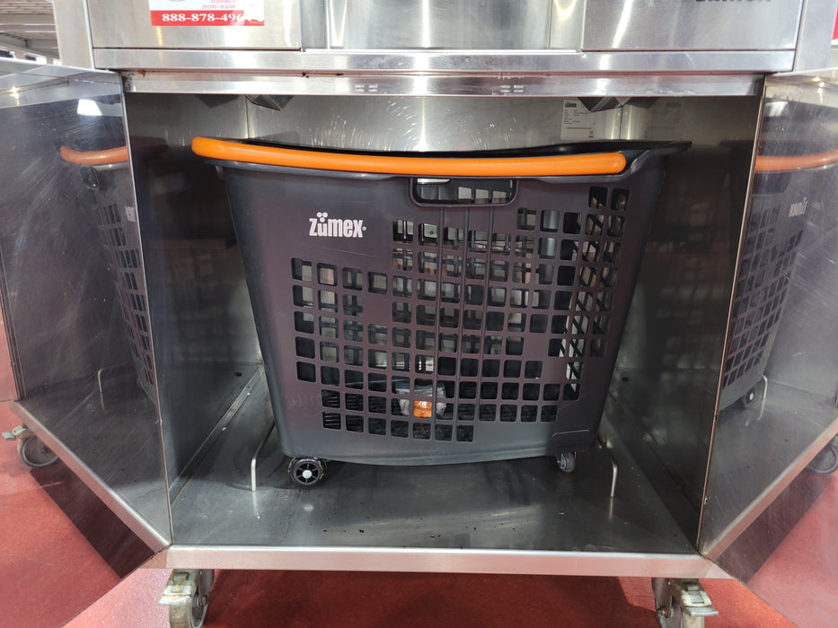Zumex 08842 Speed S+ Self Service All-in-One High Capacity Automatic Feed Juicer with Tank Podium - 40 Fruits / Minute-cityfoodequipment.com